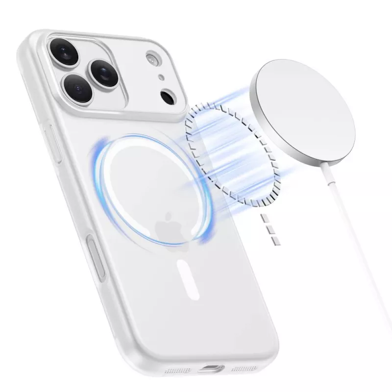 Tech-Protect MagSlim MagSafe Custodia per iPhone 17 Pro Max, Bianco Opaco