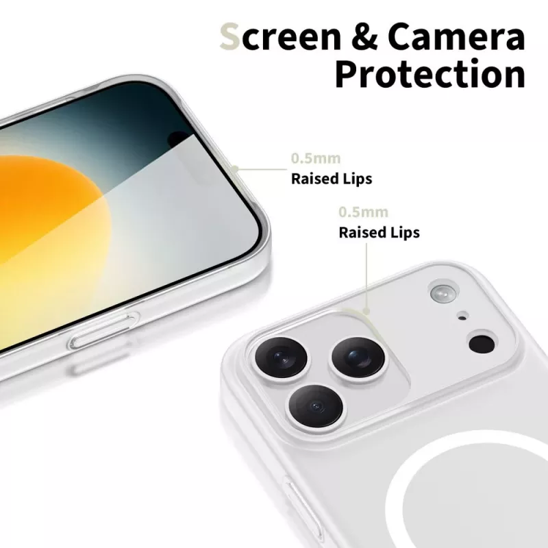 Tech-Protect MagSlim MagSafe Custodia per iPhone 17 Pro Max, Bianco Opaco