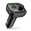 Tech-Protect CC07 Caricabatterie da Auto 3 Porte PD 54W + Trasmettitore FM Bluetooth Nero