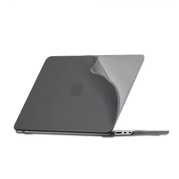 Tech-Protect Smartshell Custodia Rigida per MacBook Air 13 M2-M5 2023-2026, Nero Opaco