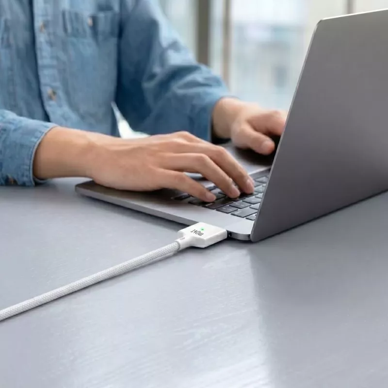Tech-Protect MMC01 UltraBoost Cavo Magnetico MacBook USB-C a MagSafe 3 140W 200cm Bianco