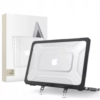 Tech-Protect Kevlar Pro MacBook Neo 13 2026 Custodia Protettiva per Laptop Nero Opaco/Trasparente