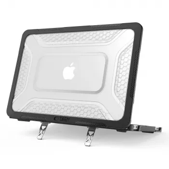 Tech-Protect Kevlar Pro MacBook Neo 13 2026 Custodia Protettiva per Laptop Nero Opaco/Trasparente