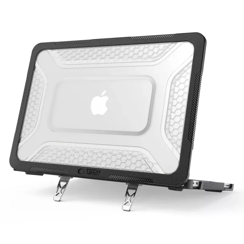 Tech-Protect Kevlar Pro MacBook Neo 13 2026 Custodia Protettiva per Laptop Nero Opaco/Trasparente
