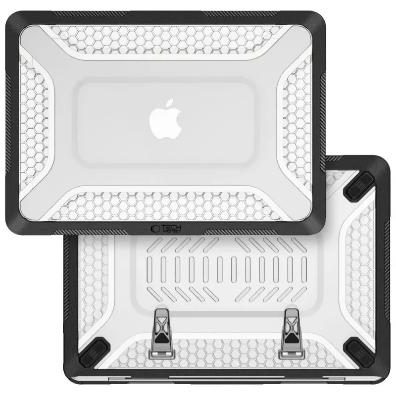 Tech-Protect Kevlar Pro MacBook Neo 13 2026 Custodia Protettiva per Laptop Nero Opaco/Trasparente