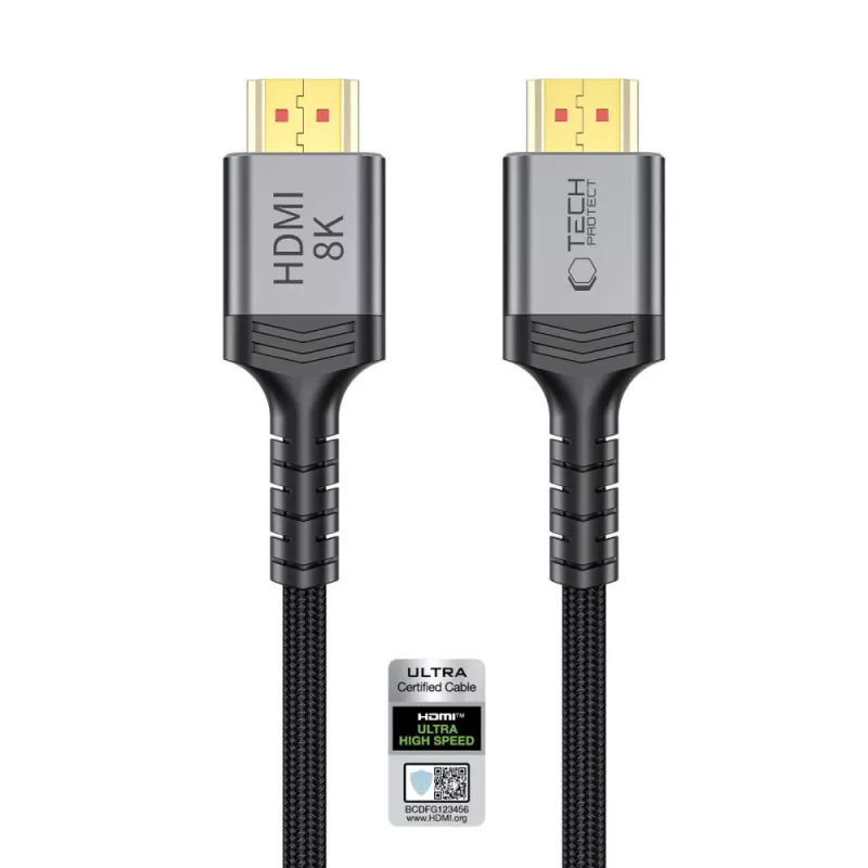 Tech-Protect UltraBoost Cavo HDMI 2.1 4K 120Hz / 8K 60Hz 200cm Nero