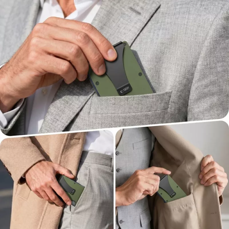 TECH-PROTECT THORN portacarte RFID verde militare