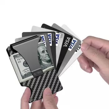 TECH-PROTECT THORN portacarte RFID nero carbonio