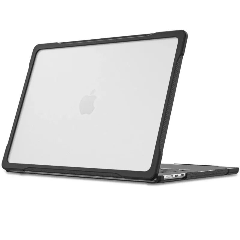 Tech-Protect Velar custodia rigida per MacBook Air 13 M2-M5 2023-2026 nero/trasparente opaco