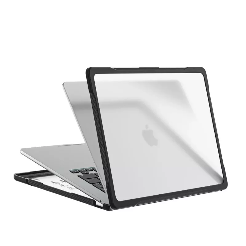 Tech-Protect Velar custodia rigida per MacBook Air 15 M2-M5 2023-2026 nero/trasparente opaco