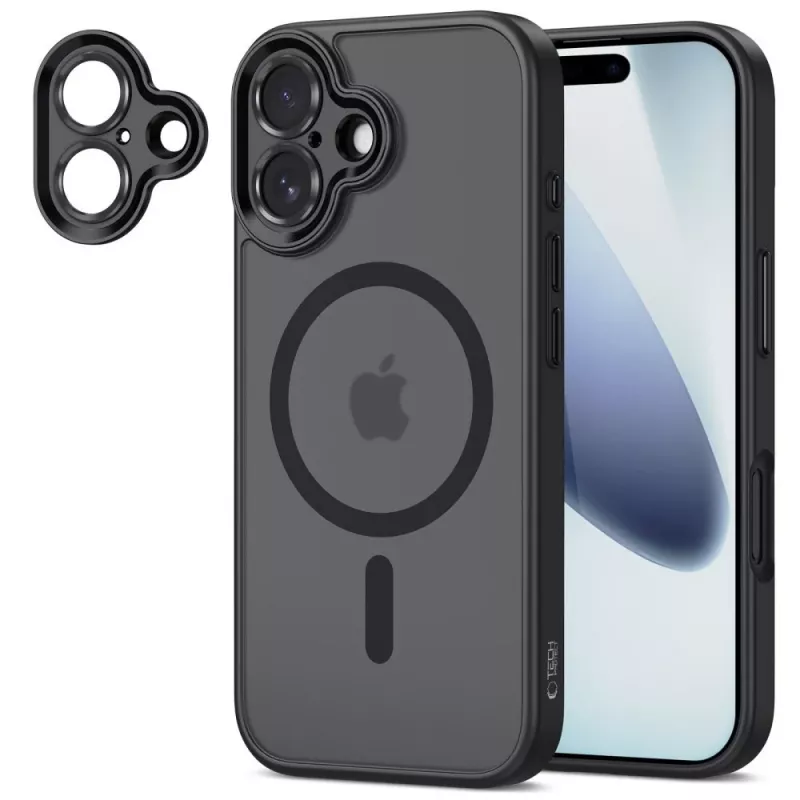 Tech-Protect Magcam custodia MagSafe per iPhone 17 nero opaco