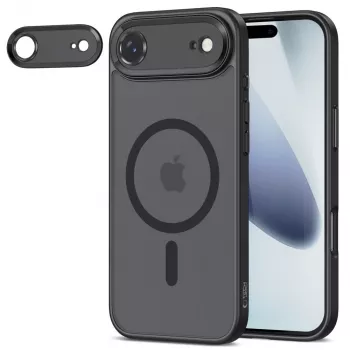 Tech-Protect Magcam cover posteriore MagSafe per iPhone 17 Air nero opaco