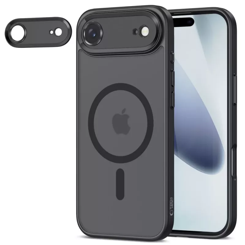 Tech-Protect Magcam cover posteriore MagSafe per iPhone 17 Air nero opaco