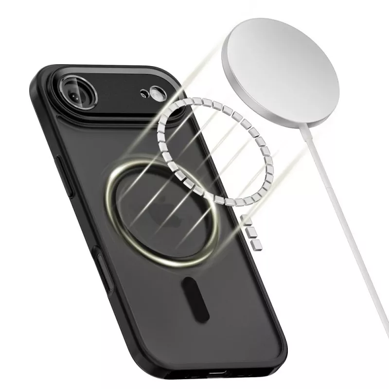 Tech-Protect Magcam cover posteriore MagSafe per iPhone 17 Air nero opaco