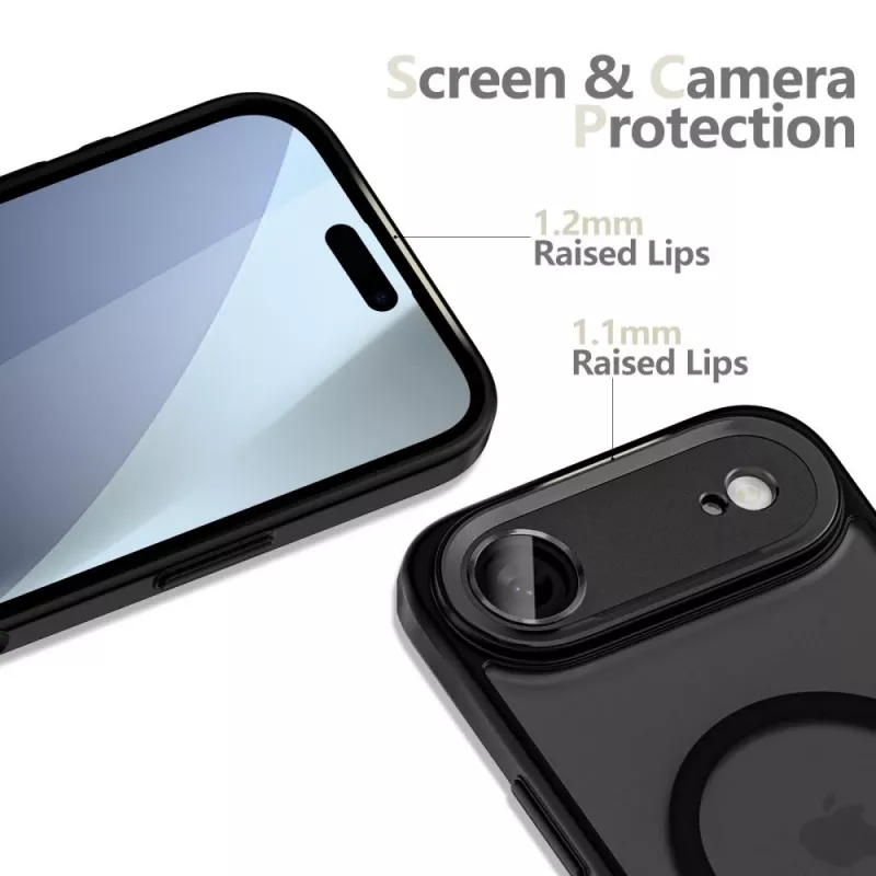 Tech-Protect Magcam cover posteriore MagSafe per iPhone 17 Air nero opaco