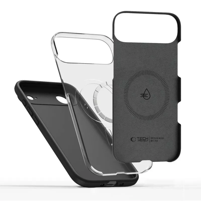 Tech-Protect Silicone custodia MagSafe per Apple iPhone 17 Air - nero