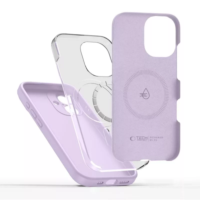 Tech-Protect Silicone custodia MagSafe per Apple iPhone 17 - mauve