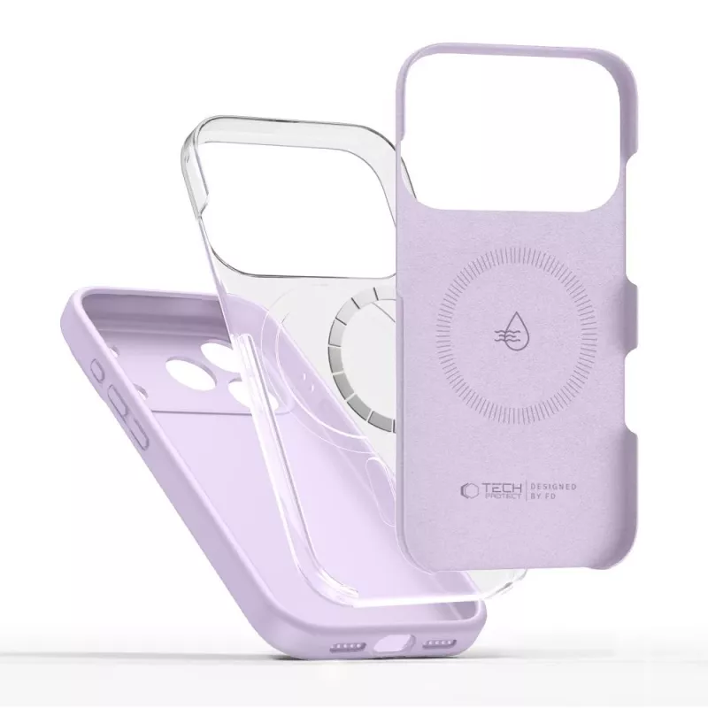 Tech-Protect Silicone custodia MagSafe per Apple iPhone 17 Pro Max - mauve