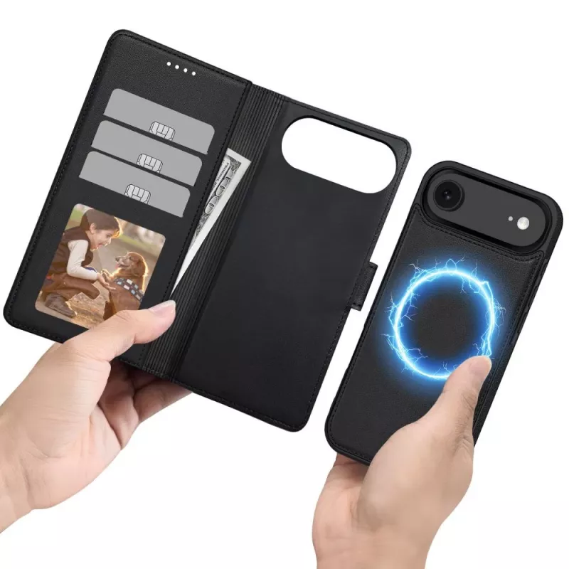 Tech-Protect Wallet MagSafe per iPhone 17 Air nero opaco