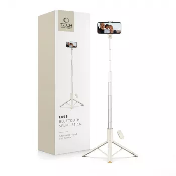 Tech-Protect L09S selfie stick treppiede beige