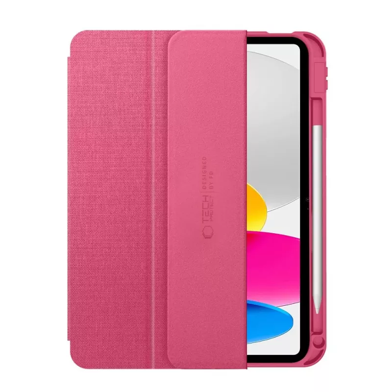 Tech-Protect SC Pen Canvas custodia folio per iPad 10,9 inch (10ª gen 2022) / iPad Air 4/5 / iPad Pro 11 inch (1ª-4ª gen) - magenta bloom