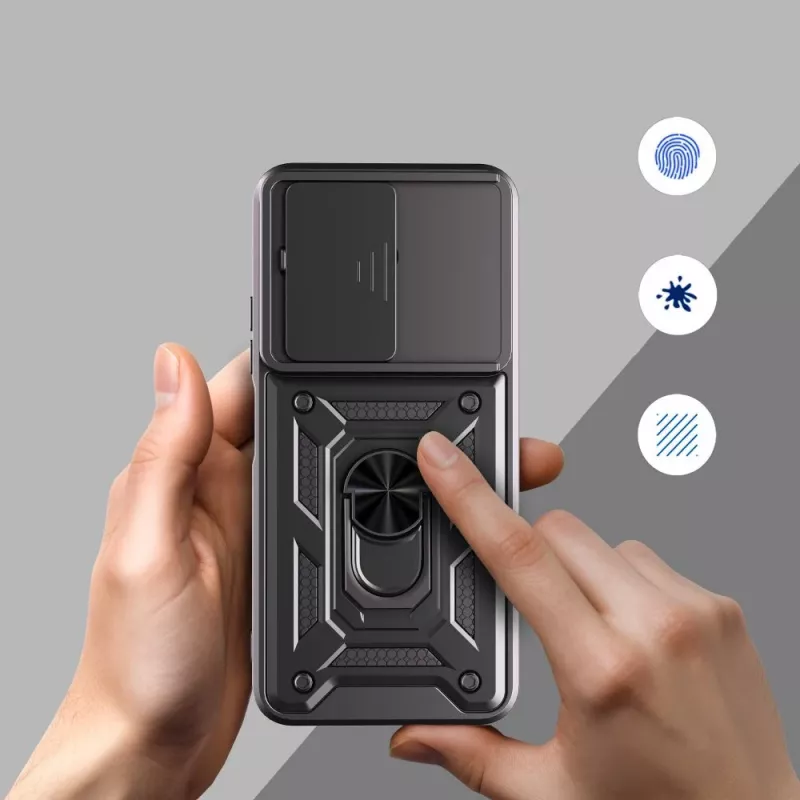 Tech-Protect Camshield Pro Custodia per Xiaomi Redmi 15C, Nera