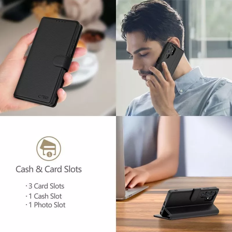 Tech-Protect Wallet Case per Xiaomi Redmi 15 4G / 5G, nero
