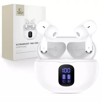 TECH-PROTECT ULTRABOOST TWS Earphone Pro G2 bianco