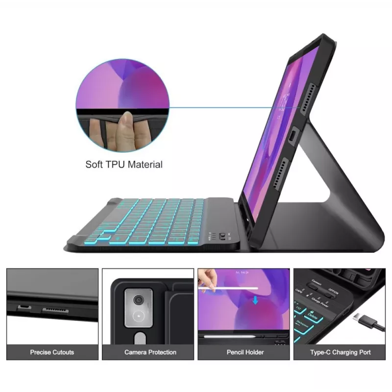 Tech-Protect SC Pen + Keyboard per Lenovo Idea Tab Pro / Pro MT 12.7 TB-373 nero