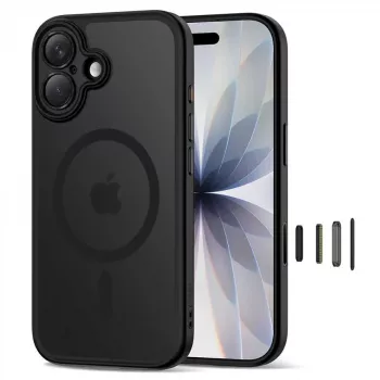 TECH-PROTECT MagPeak MagSafe Case per iPhone 17, nero opaco