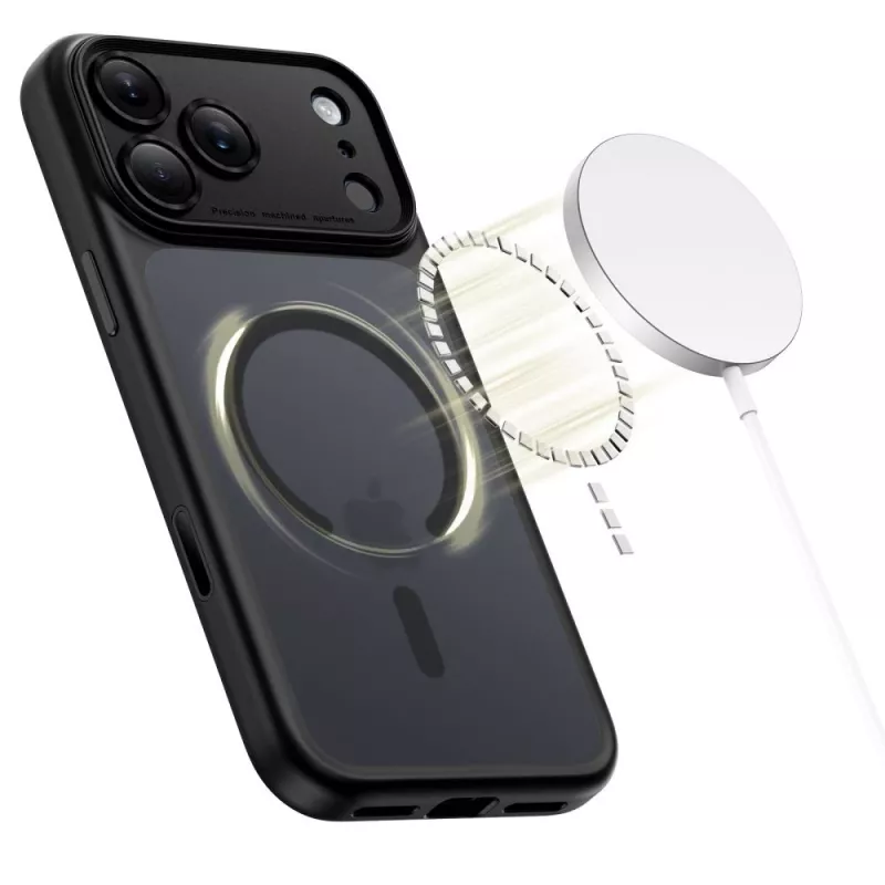 TECH-PROTECT MagPeak MagSafe CC iPhone 17 Pro nero opaco