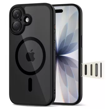TECH-PROTECT MAGPEAK Magsafe CC iPhone 17 nero/trasparente