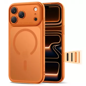TECH-PROTECT MAGPEAK MAGSAFE CC IPHONE 17 PRO NERO OPACO COSMIC ORANGE
