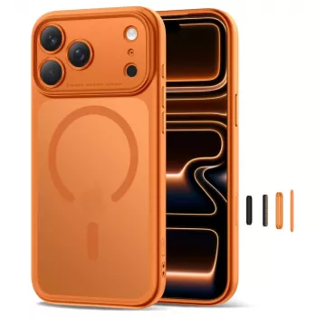 TECH-PROTECT MAGPEAK MAGSAFE CC IPHONE 17 PRO NERO OPACO COSMIC ORANGE