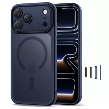 TECH-PROTECT MAGPEAK MAGSAFE CC IPHONE 17 PRO NERO OPACO DEEP BLUE