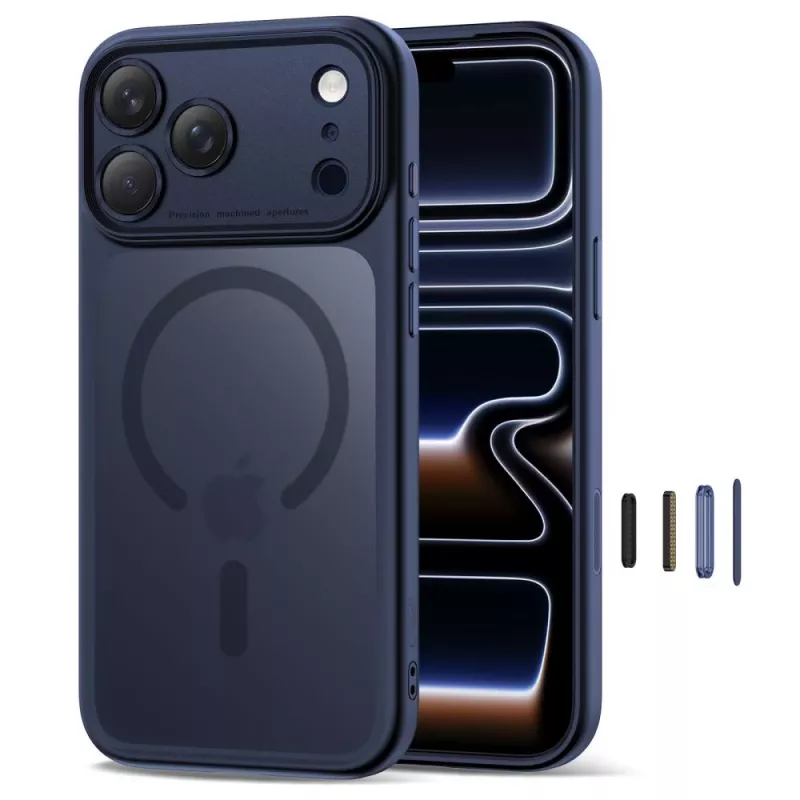 TECH-PROTECT MAGPEAK MAGSAFE CC IPHONE 17 PRO NERO OPACO DEEP BLUE
