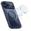 TECH-PROTECT MAGPEAK MagSafe Hybrid Case per Apple iPhone 17 Pro, Deep Blue/trasparente