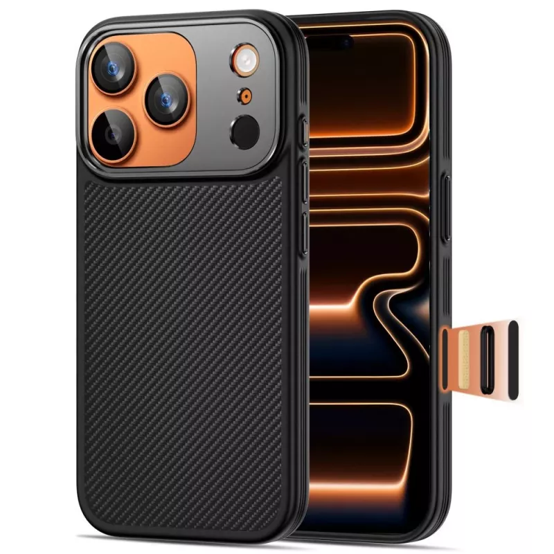 TECH-PROTECT KEVLAR ARAMID CC MAGSAFE IPHONE 17 PRO MAX nero