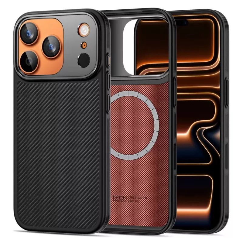 TECH-PROTECT KEVLAR ARAMID CC MAGSAFE IPHONE 17 PRO MAX nero