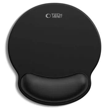 TECH-PROTECT A200 Tappetino mouse con poggiapolsi in gel 25 x 22,5 cm nero