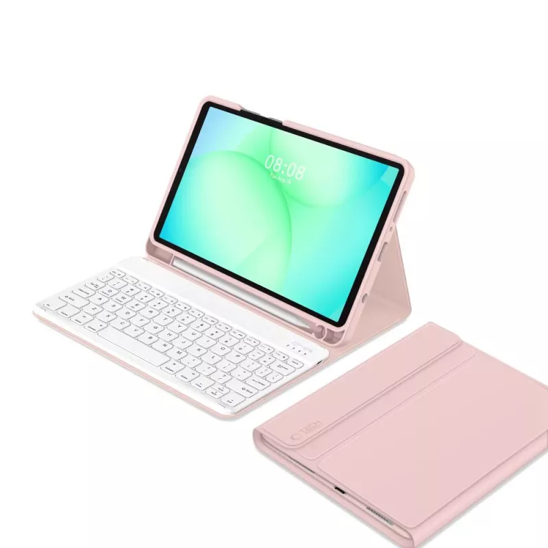 TECH-PROTECT SC Pen + Keyboard per Samsung Galaxy Tab A9 / A11 8.7 X110 / X115 / X133 / X135, rosa