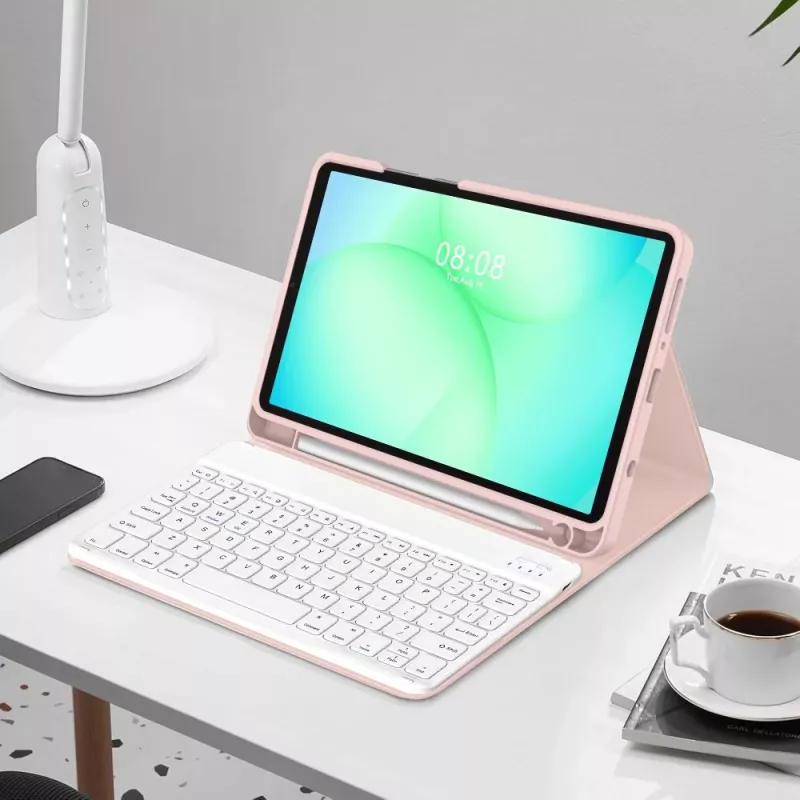 TECH-PROTECT SC Pen + Keyboard per Samsung Galaxy Tab A9 / A11 8.7 X110 / X115 / X133 / X135, rosa