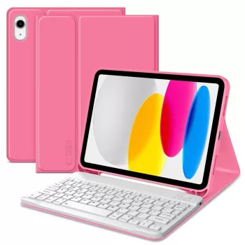 Tech-Protect SC Pen + Keyboard Case per iPad 10,9 pollici (10ª generazione, 2022) / 11 pollici (2025) - magenta