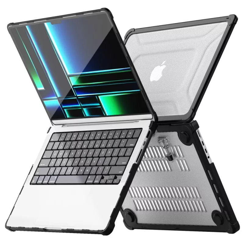 TECH-PROTECT SMARTSHELL PRO MACBOOK PRO 14 M1-M5 PRO / M5 PRO MAX 2021-2026 NERO/TRASPARENTE