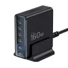 TECH-PROTECT DC160W-GAN Caricabatterie desktop 6 porte PD 160W / QC3.0 nero