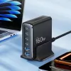 TECH-PROTECT DC160W-GAN Caricabatterie desktop 6 porte PD 160W / QC3.0 nero