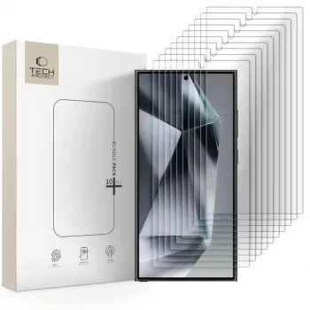 TECH-PROTECT Vetro temperato protezione schermo bundle 10 pezzi per Samsung Galaxy S24 Ultra trasparente
