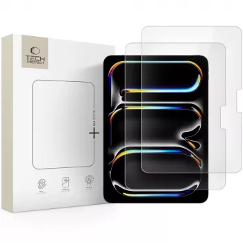 TECH-PROTECT Glass Fit+ 2-Pack pellicola protettiva in vetro temperato per iPad Pro 11 pollici 5./6. generazione (2021-2022) & M4 (2024) trasparente