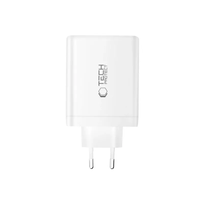 TECH-PROTECT NC120W-GAN caricabatterie da rete 4 porte PD 120W / QC3.0 bianco