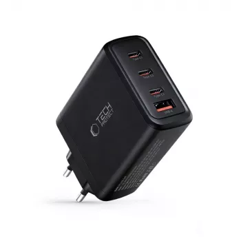 TECH-PROTECT NC120W-GAN caricabatterie da rete 4 porte PD 120W / QC3.0 nero